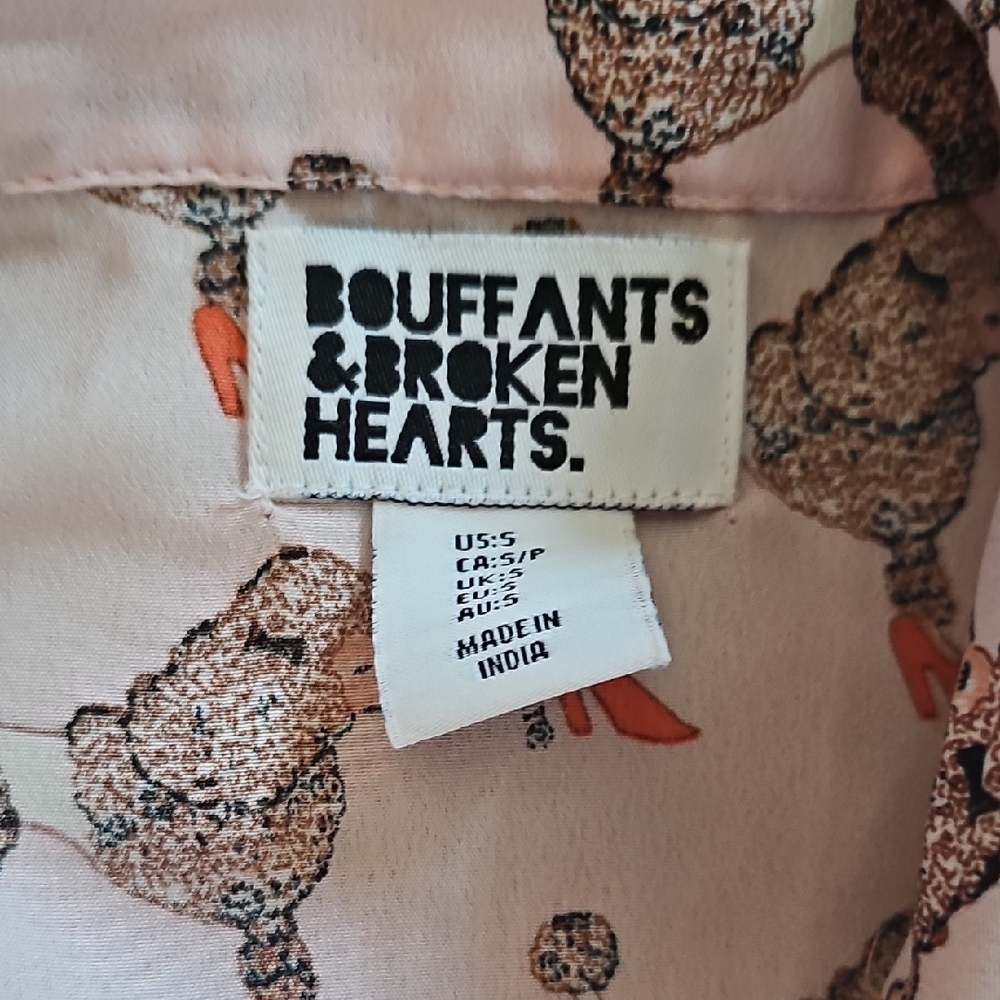 Bouffants & Broken Hearts Poodle Patterned Pajama Set - Picture 2 of 4